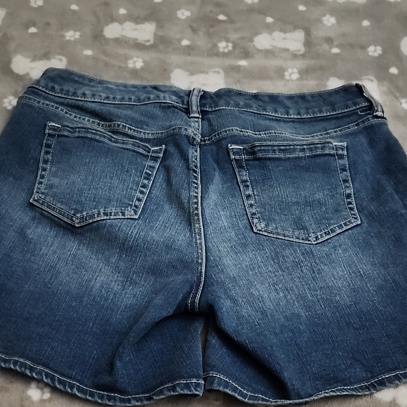 Torrid Blue Jean Shorts with Distressed Look - Picture 3 of 5